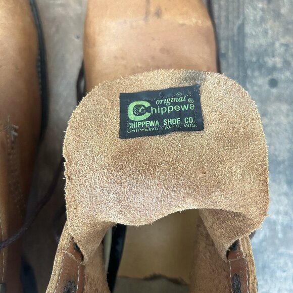 Chippewa Vintage Steel Toe Ankle Brown Work Boots Mens 12 - Picture 8 of 12